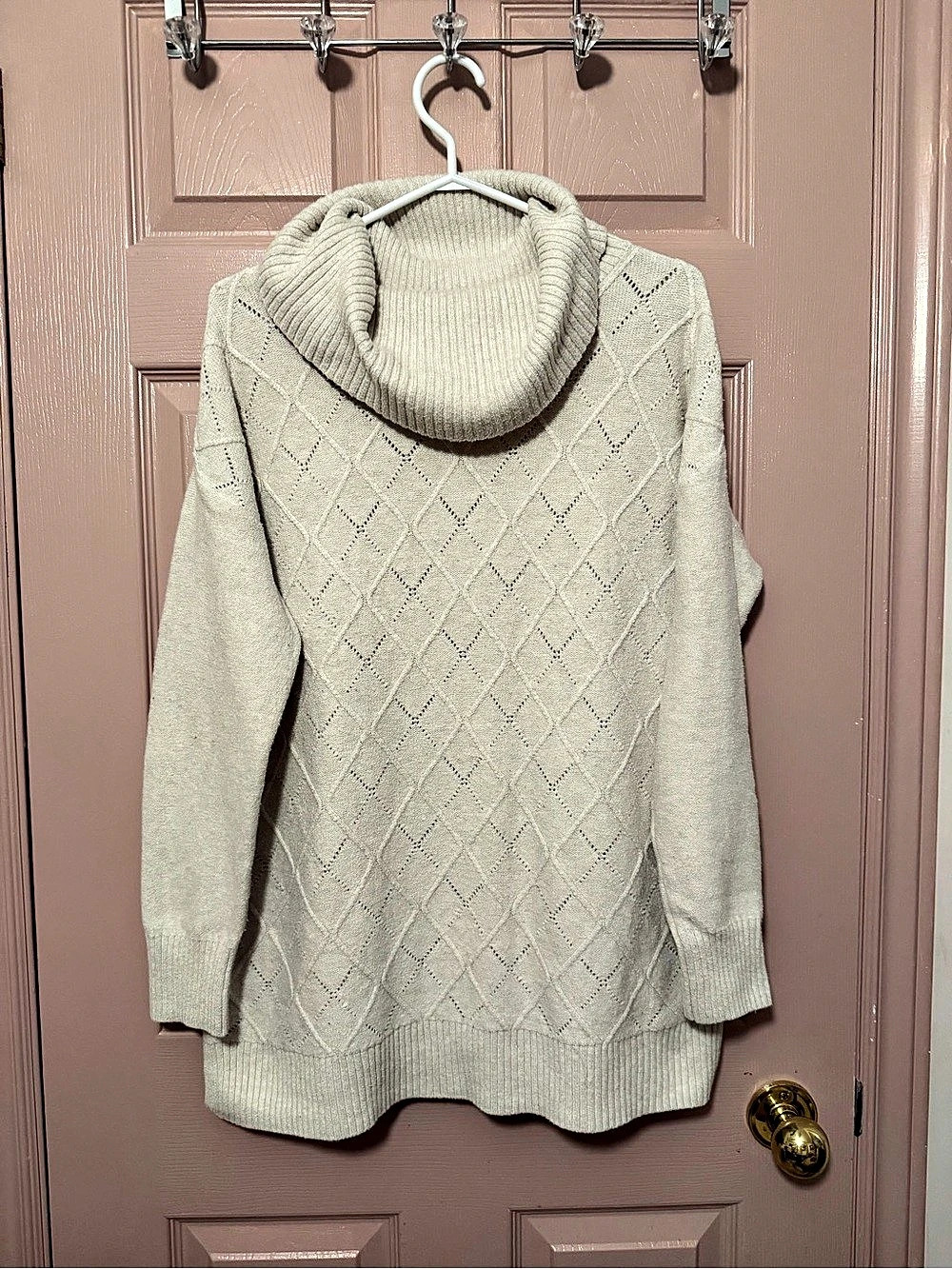 2 for $25 Reitmans Women's Cowl Neck Sweater XL Cream Like New